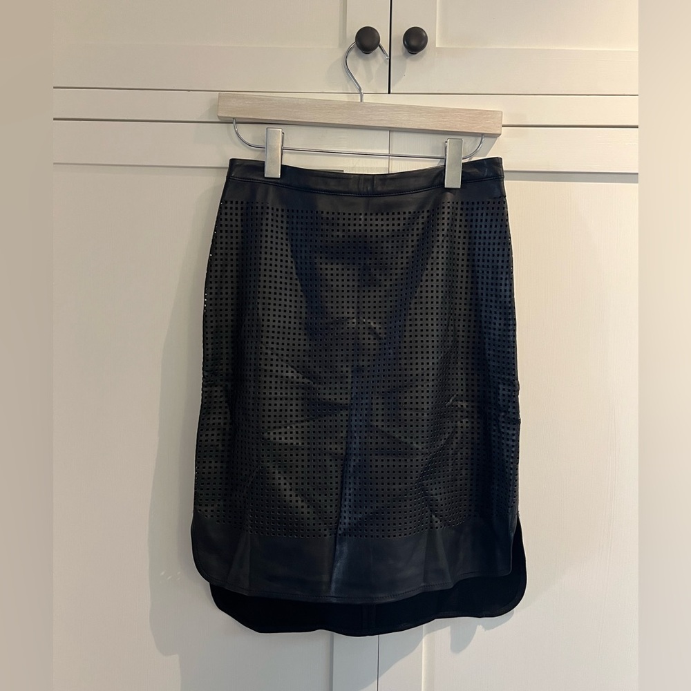 Nordstrom Trouve Black Pleather Skirt